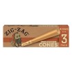 ZIG ZAG PRE ROLLED CONES UNBLEACHED KING SIZE 3 PACK BOX OF 24 COUNT (MSRP $2.99 EACH)